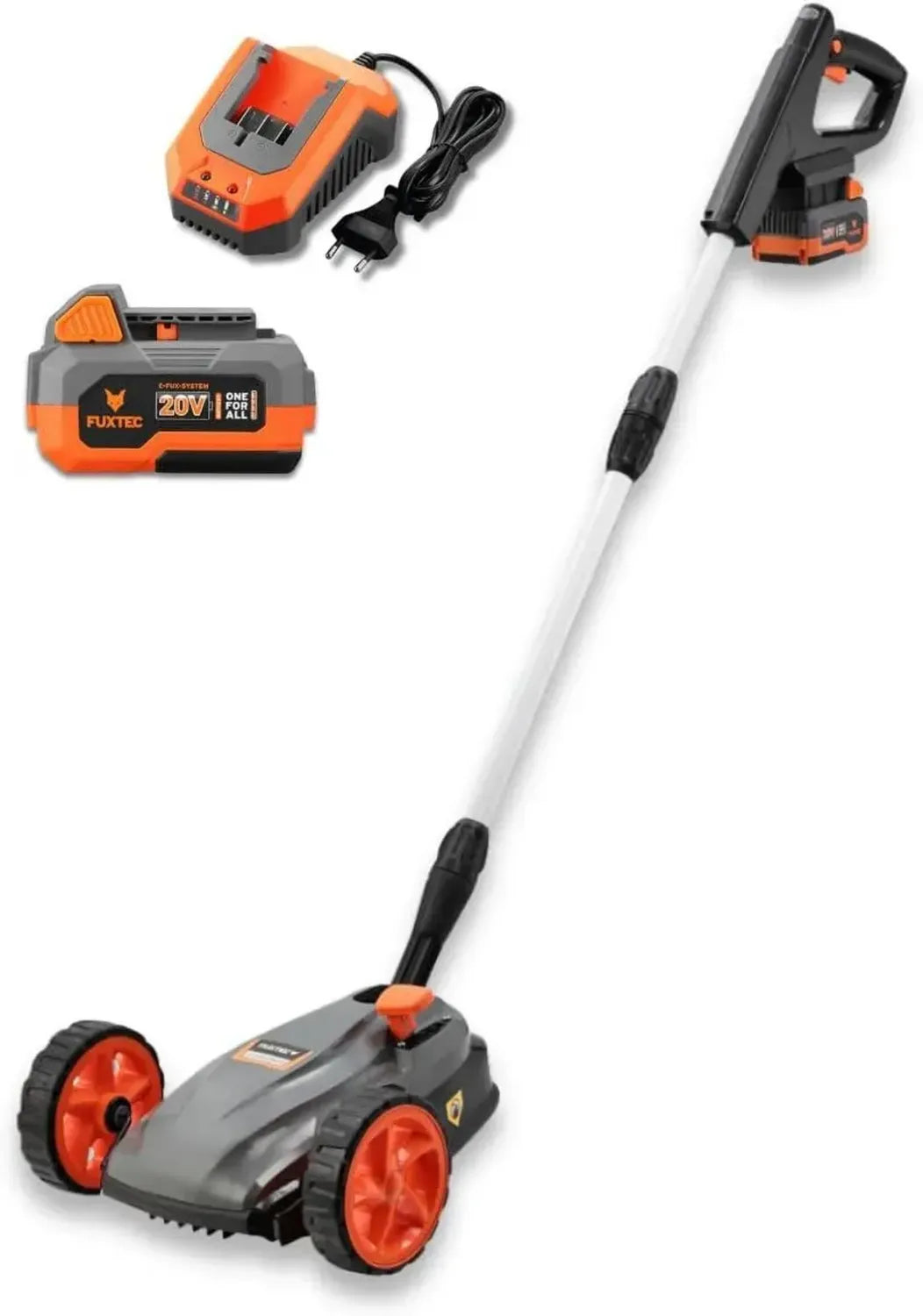Kompakter FUXTEC Akku-Rasenmäher 20V, 220mm Schnittbreite, 3-fache Schnitthöhenverstellung
