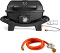 BURNHARD 1-flammiger Gasgrill WAYNE JR. 3,6 kW – Mobiler Tischgrill mit Gusseisenrost und Abdeckhaube