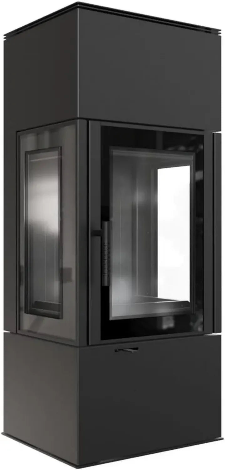 KRATKI Thor Kaminofen aus Stahl 8 kW, Schwarz Ø 150