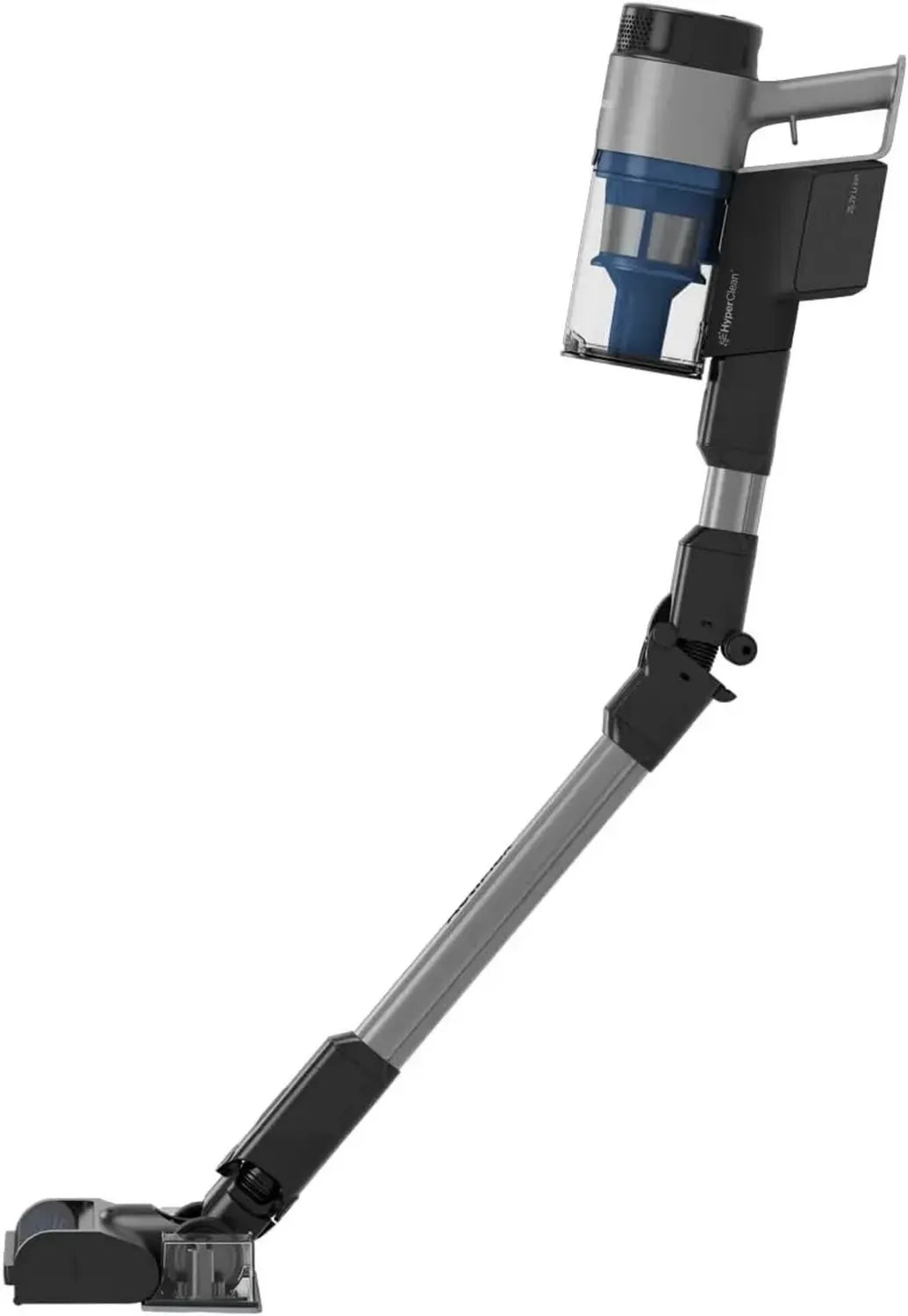 GRUNDIG VCP 8331 Pro kabelloser Staubsauger, CyclonStorm, knickbares Rohr, 3 Stufen, 60 Min Laufzeit, 450 W, 500 ml Behälter, Silber-Schwarz
