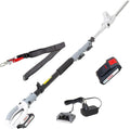 IKRA Akku Teleskop-Heckenschere 20V mit Ladegerät und Schultergurt