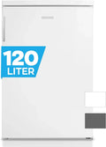 HEINRICHS Kompakter Getränkekühlschrank 120L mit Gefrierfach, leise 40dB, ideal für Büro, Camping und Garten, weiß