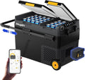 BougeRV Elektrische Kühlbox 49L mit Akku und Dualzonen, Tragbarer Kompressor-Kühlschrank für Auto und Camping, Verbessertes Design, APP-Steuerung, -20°C bis 20°C