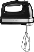 KitchenAid Handmixer, 9 Geschwindigkeiten, LED-Anzeige, inkl. Edelstahlzubehör, 85 W, Soft-Start, ergonomischer Griff, Schwarz