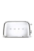 Smeg Toaster 4-Scheiben, 6 Bräunungsstufen, Aufwärm-, Auftau- und Bagelfunktion, 1500W, Chrom