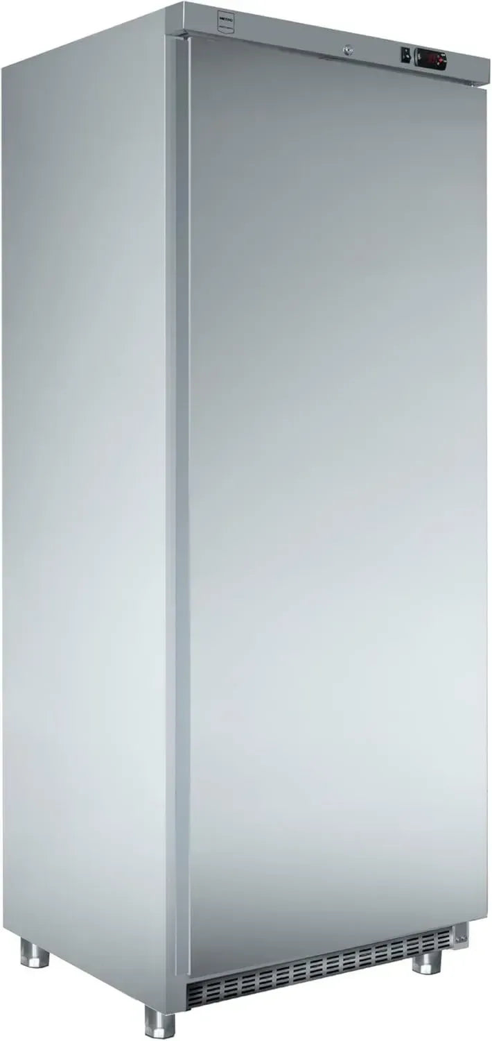 Gewerblicher Edelstahl-Gefrierschrank 511L mit Schloss, 78x74x192,5 cm, 145W, statische Kühlung, silber