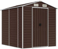 Metall Gartenhaus Braun 191x215x198 cm Wetterfest
