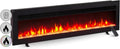 BALDERIA Agnes Elektrischer Kamin 3-in-1: Stand-, Wand- oder Einbaukamin, 3D-Flamme, Heizung, Timer, Fernbedienung - Schwarz