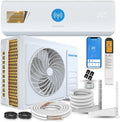 Danyon Split-Klimaanlage 12000 BTU - Leise Inverter mit Heizfunktion, Smart Home, Selbstreinigung, R32 Kältemittel, Timer für Räume bis 59 m², 5m Set
