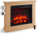 BALDERIA Phanos Elektrokamin mit 3D-Flammeneffekt und programmierbarer Fernbedienung, 2000 W Heizung, Timer & Thermostat, Weiß Eiche