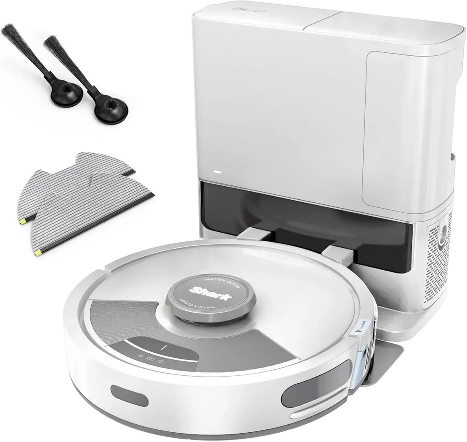 Shark Matrix Plus Saug- und Wischroboter mit 3D-LiDAR, Wi-Fi/App-Steuerung, für alle Böden und Tierhaare, Selbstaufladung, Grau