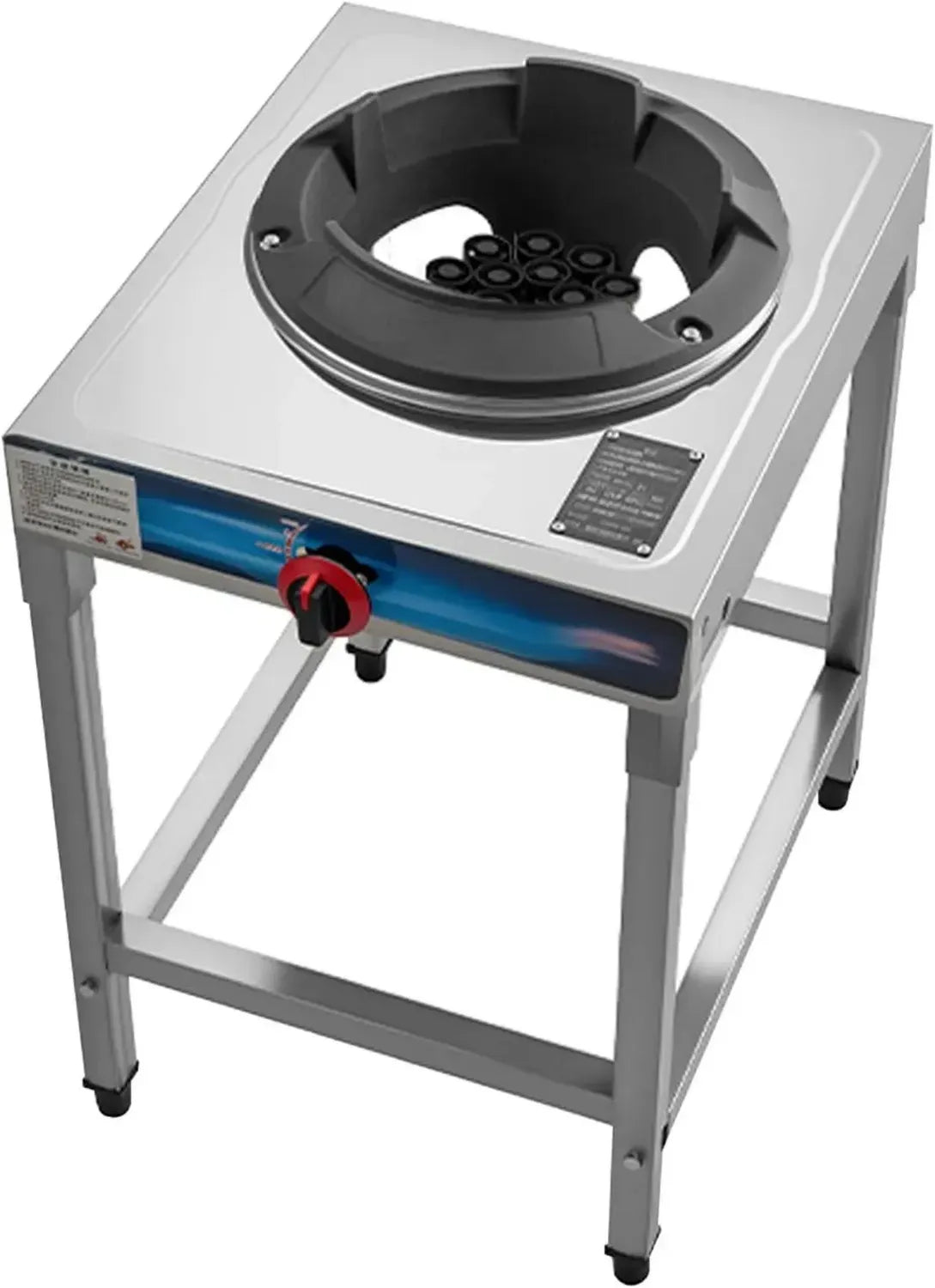 Robuster Edelstahl-Gaskocher für Gewerbe und Camping