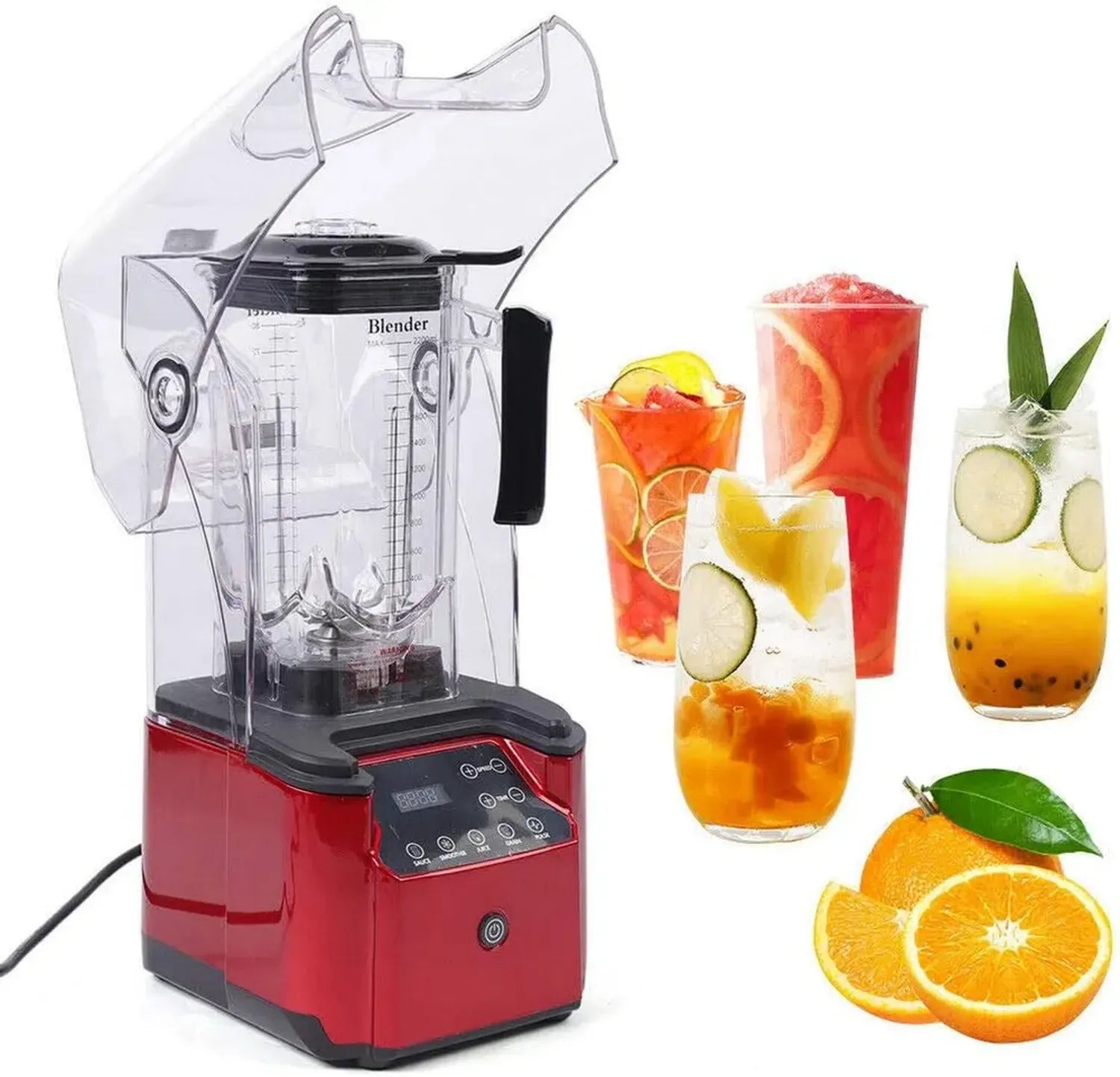 Leistungsstarker Standmixer mit Schalldämmung für Smoothies und Eis