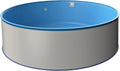 Rundpool-Set MTH Premium: Stahlwandpool Ø 5,00 x 1,20 m, Inklusive Skimmer-Set, Weiß mit Blauer Folie, Hergestellt in Deutschland