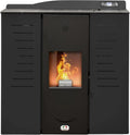 Hocheffizienter Hydro-Pelletofen 25 kW, Heizt 180m², Slim-Design, 16 Stunden Autonomie, Programmierbar, 5 Leistungsstufen, 24 Monate Garantie, Schwarz