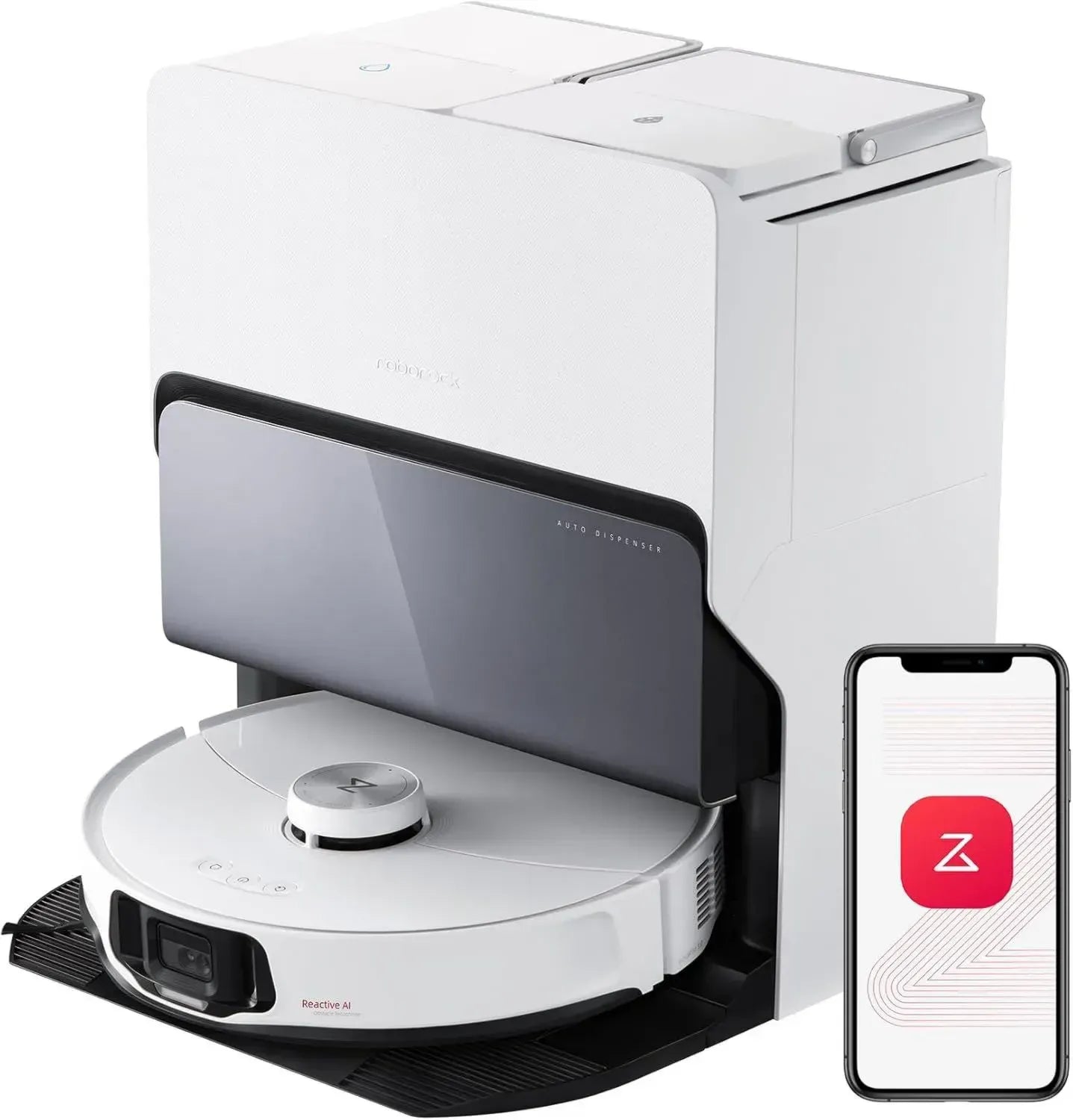 Roborock S8 MaxV Ultra Staubsaugerroboter mit Hebemopp und 10.000 Pa Saugkraft, 60 °C Heißwassermopp-Reinigung, All-in-One-Dock