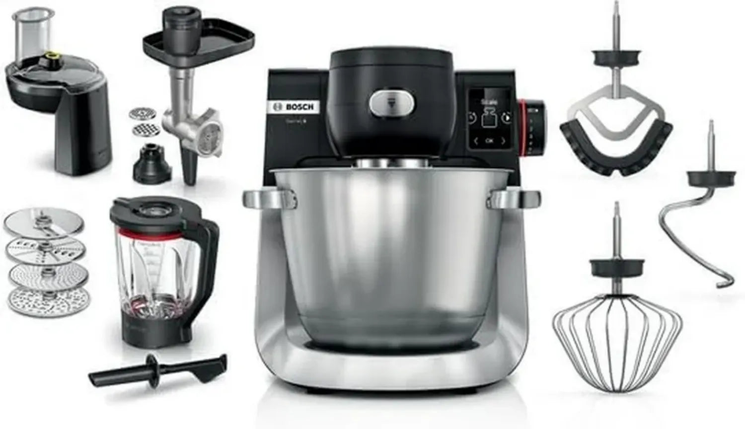 Leistungsstarke Küchenmaschine Serie 6 mit integrierter Waage, 1600W, Schwarz/Edelstahl