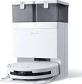 ECOVACS DEEBOT T50 Omni Gen2 Staubsaugerroboter mit Wischfunktion, 21000 Pa, ausziehbarer Seitenbürste, ZeroTangle 2.0, Moppwäsche bei 75°C, ultradünn 81 mm, All-in-One-Station, Weiß