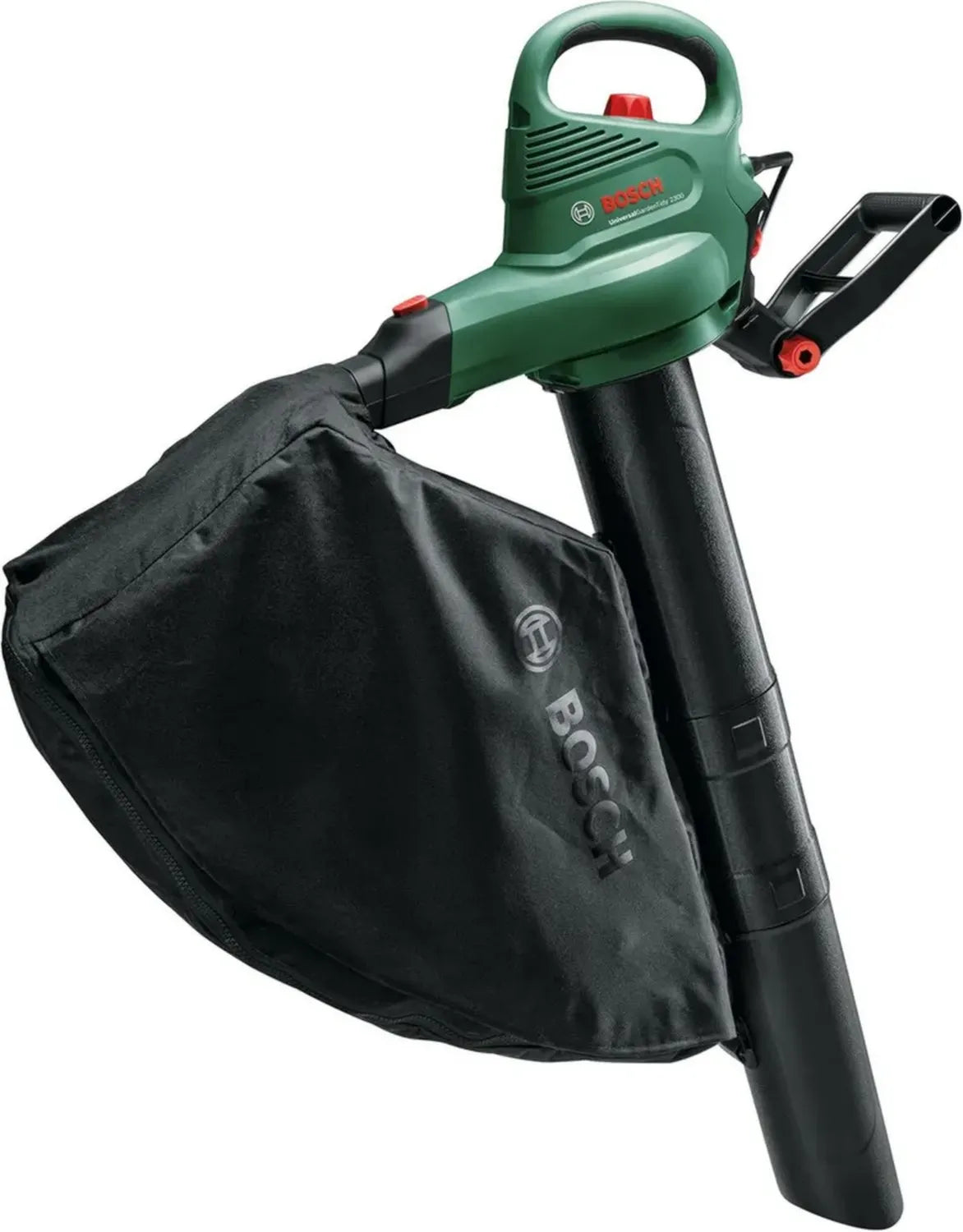 Bosch Laubsauger UniversalGardenTidy 2300, 2300 W, 45 L Fangsack, variabler Drehzahl, Blasen, Saugen und Häckseln, Kartonverpackung