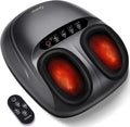 Elektrisches Shiatsu Fußmassagegerät mit Wärme und Luftkompression, Geeignet für Plantarfasziitis und Neuropathie, 3 Heiz- und Massagemodi, Perfektes Geschenk für Damen und Herren, Grau