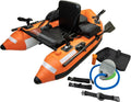 Rainer Korn SeaBelly Pro Edition Angelboot mit Paddel und Rutenhalter, 170cm, 175kg Kapazität, Signal-Orange, PVC-Material