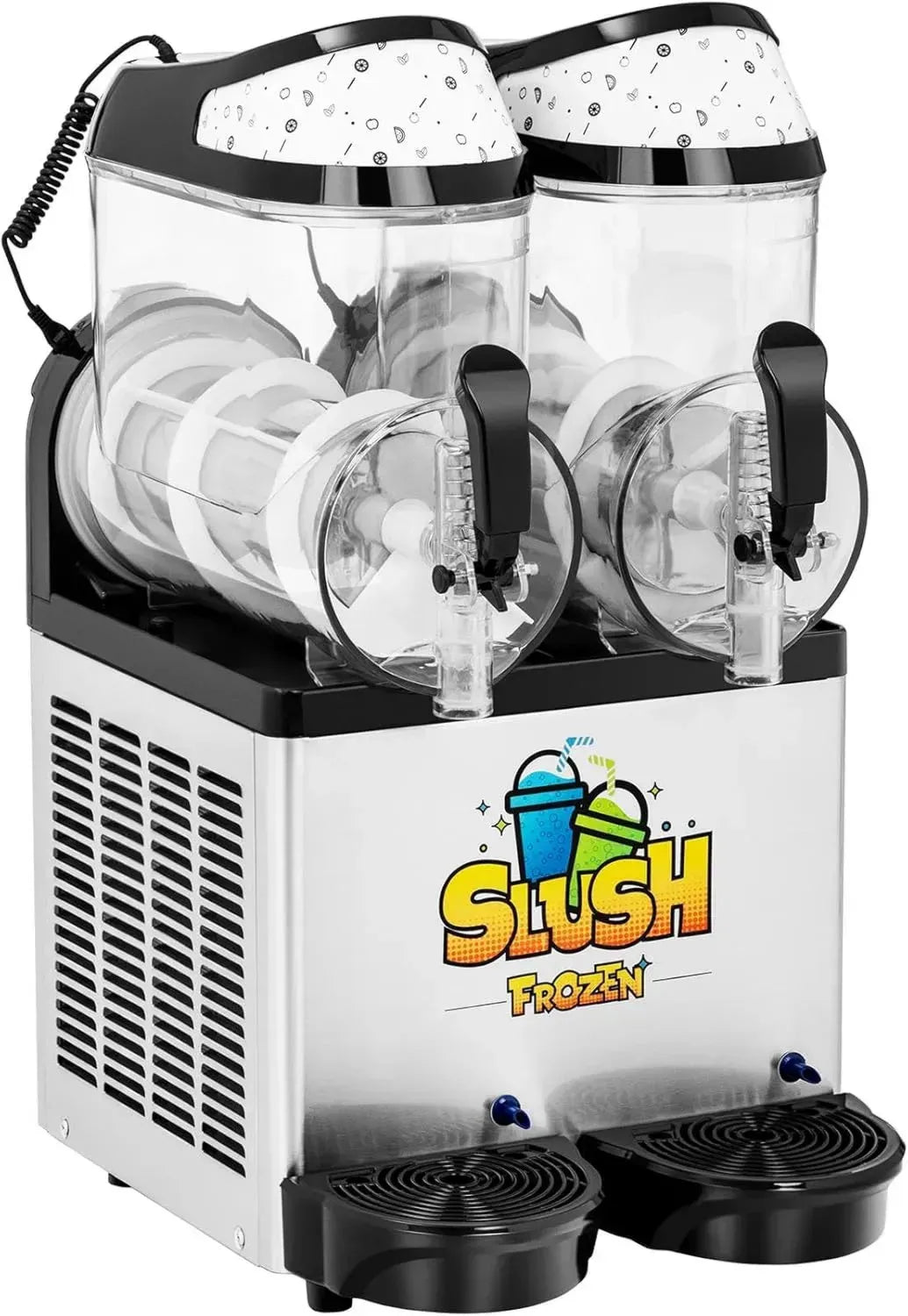Slush-Maschine 2 x 12 l mit LED und Nachtmodus, 600 W – Royal Catering RCSL 2/10
