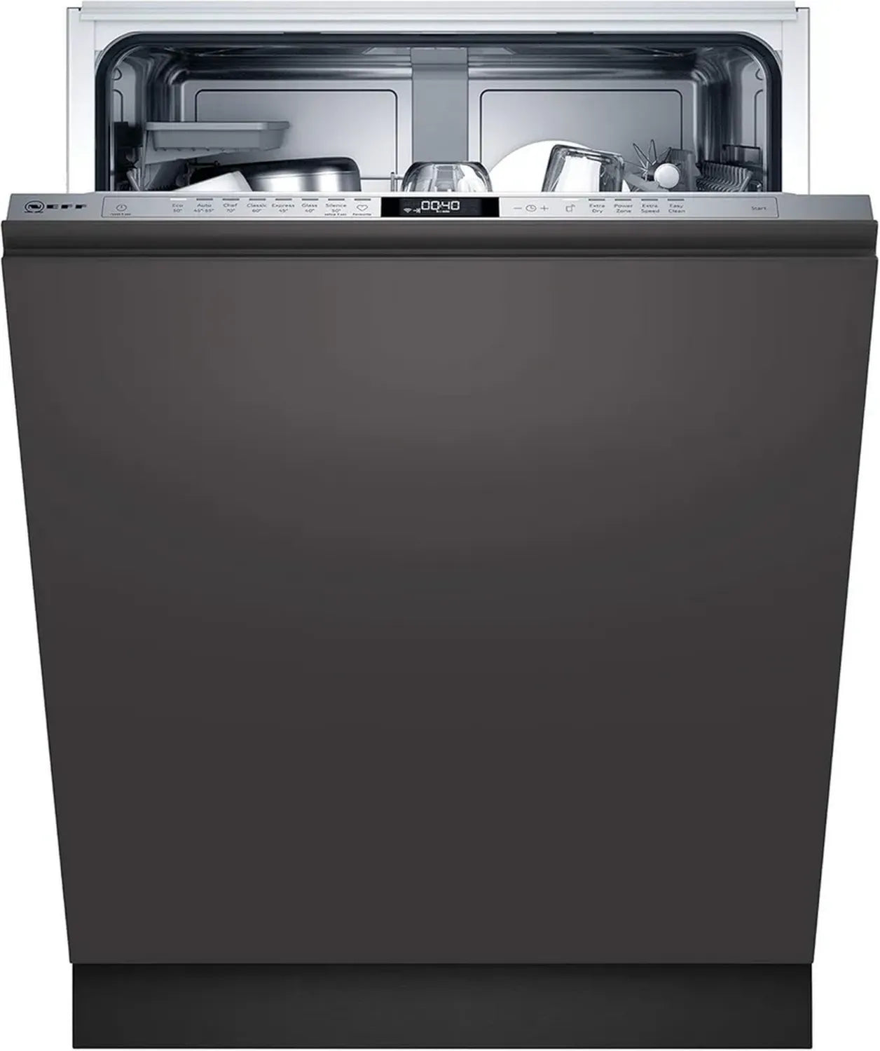 NEFF S257EAX36E XXL Vollintegrierter Geschirrspüler, 60 cm, Leiser Betrieb, Besteckkorb, Aqua Stop, Automatische Türöffnung