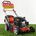 HECHT Benzin-Rasenmäher 5-in-1 mit 4-Takt Eco Motor, 53 cm Schnittbreite und 75 l Fangkorb