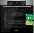 WIGGO Einbaubackofen Set 60cm, Airfry & Pyrolyse, Energiesparend A, 10 Funktionen