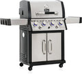 Hochwertiger Edelstahl-Gasgrill mit 4 Brennern, Seitenbrenner und Infrarot-Backburner
