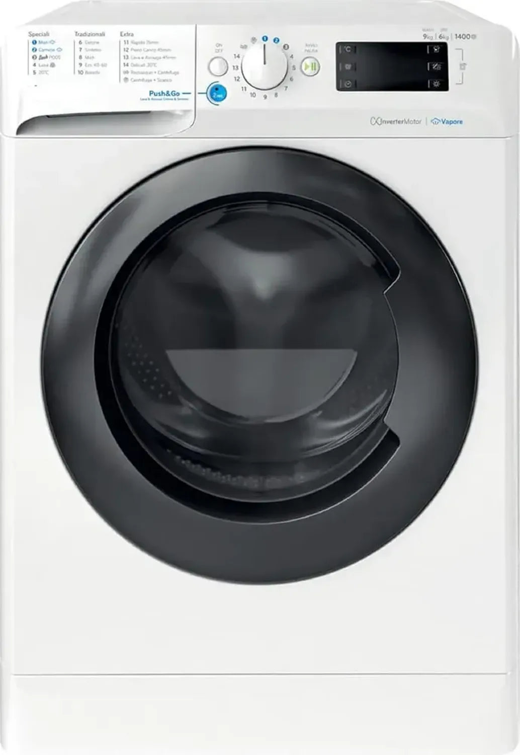 Indesit Waschtrockner 9+6 kg, 1351 U/Min, Inverter, Effizienzklasse D