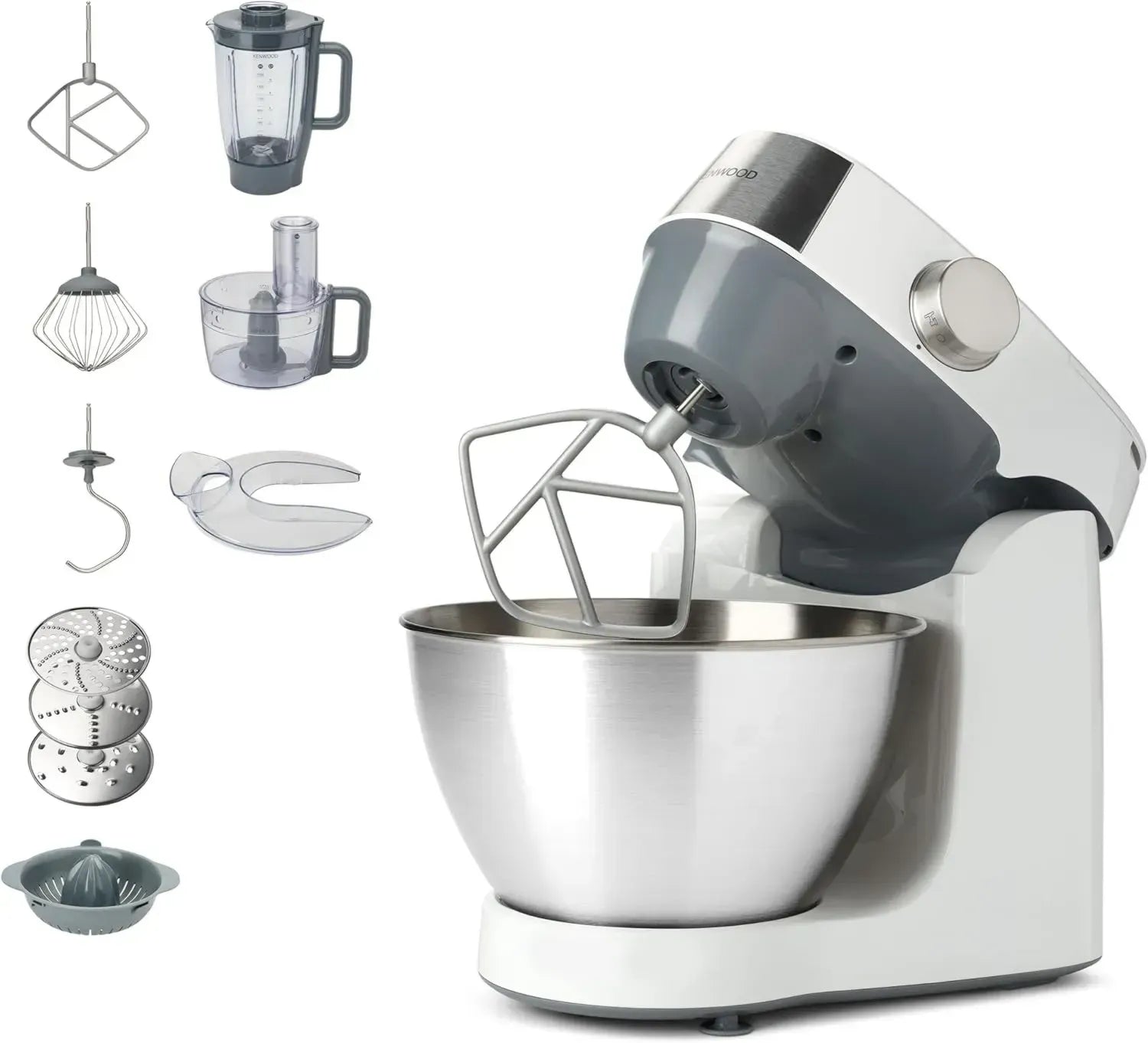 Kenwood Prospero+ Küchenmaschine 1000W, 4,3L Edelstahl, inkl. Zubehörset, Weiß
