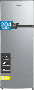 Energiesparender Comfee' Kühlschrank mit Low Frost und Inverter, 204L, Silber