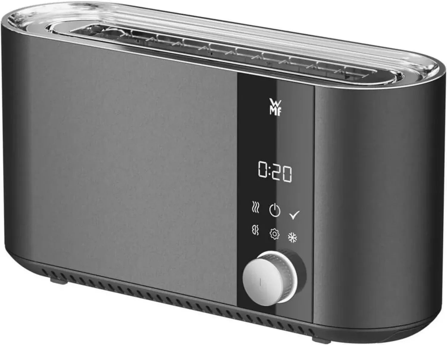 WMF Langschlitz-Toaster mit Motor, 2 XXL-Scheiben, Automatische Brotzentrierung, Check-Up-Funktion, 980W, Touch-Bedienung, LED-Anzeige, Mattierter Edelstahl