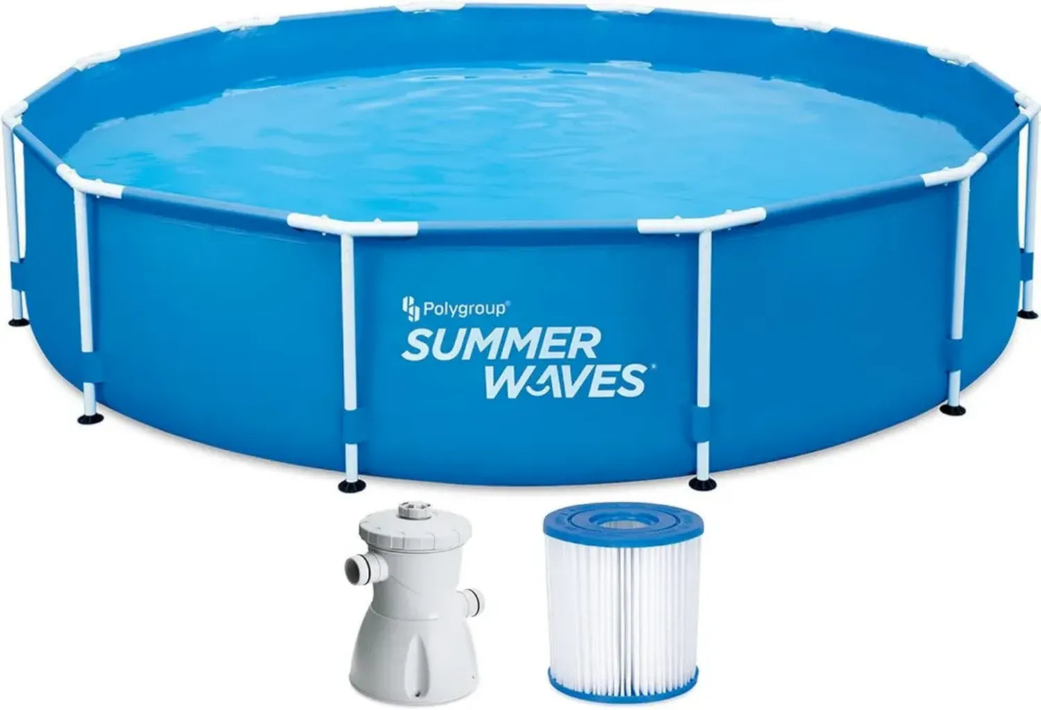 Sommer Wellen Aktives Rahmenpool 366 x 76 cm mit Filterpumpe