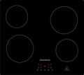 Respekta Autarkes Glaskeramikkochfeld, 60 cm, 4 Zonen, Touch Control, Schwarz