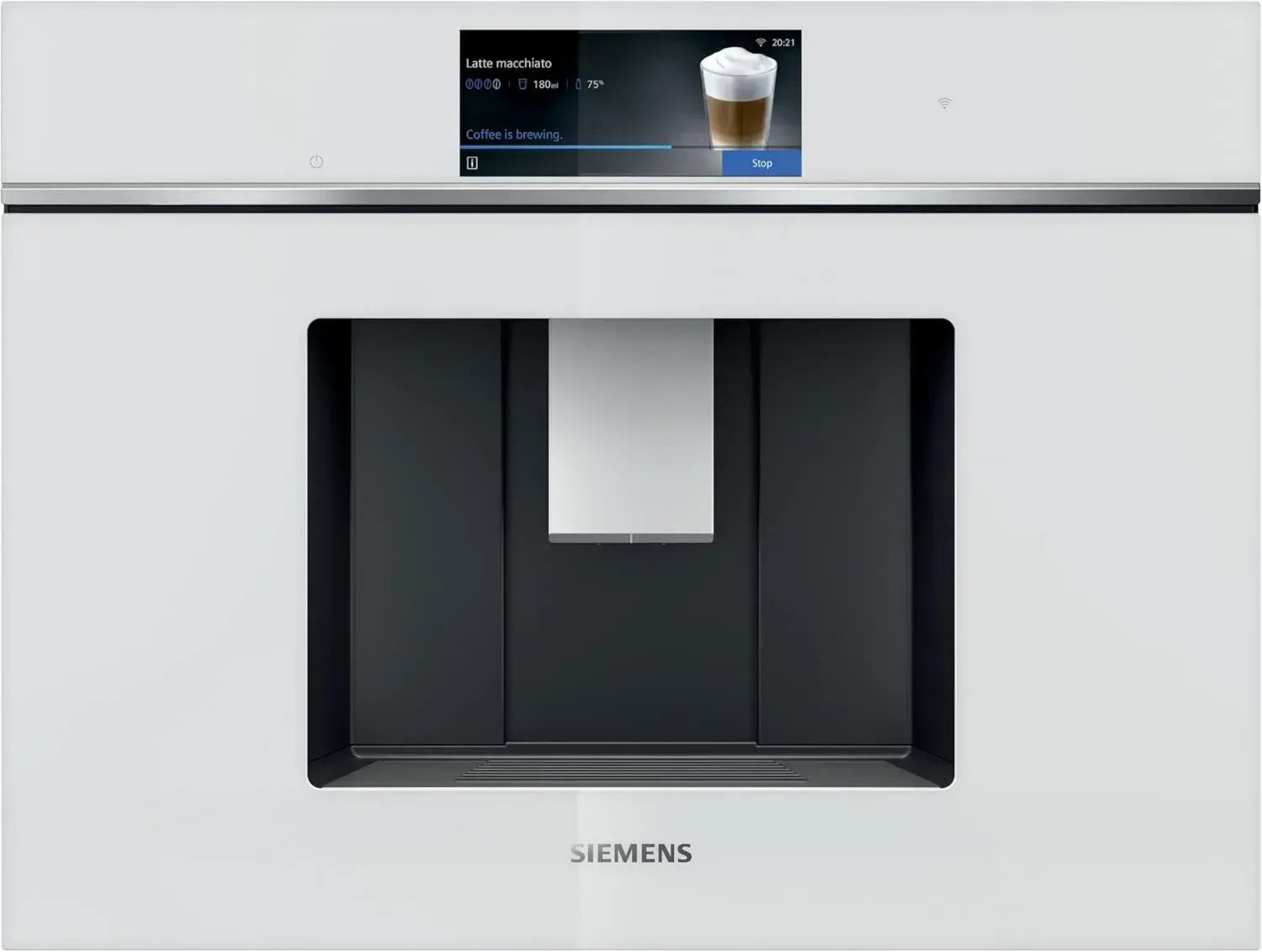 Siemens iQ700 Kaffeevollautomat, Weiß, 60 cm, autoMilk Clean, Keramikmahlwerk