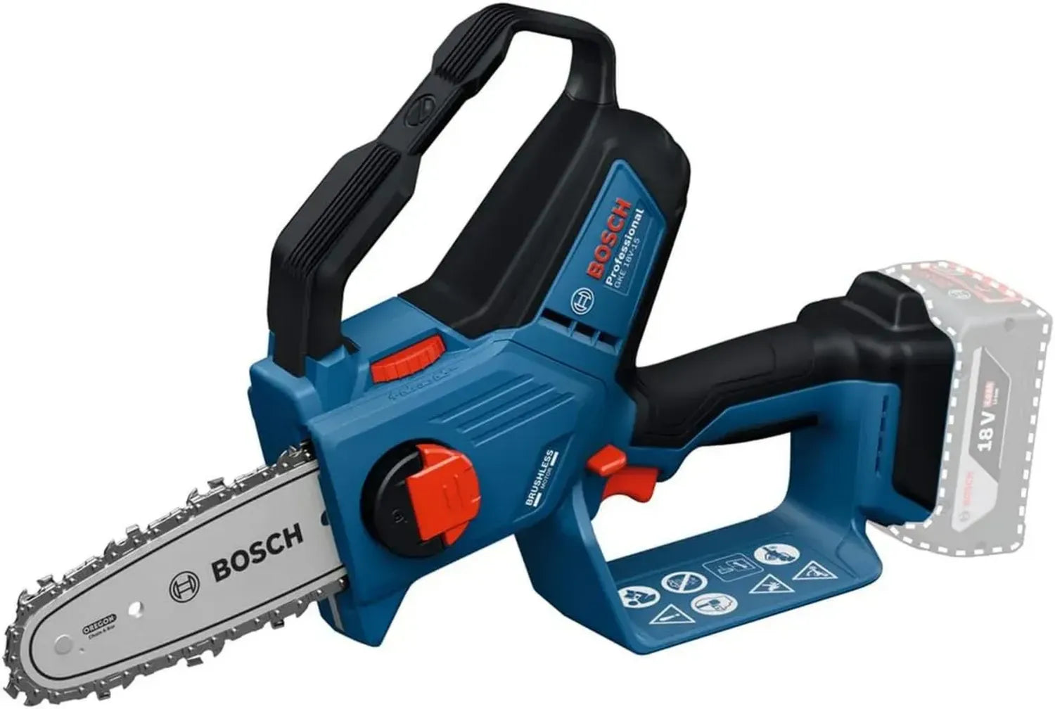 Bosch Profisäge 18V - Astsäge GKE 18V-15, bis 13 cm Schnitt, bürstenloser Motor ohne Akku