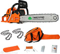 TIMBERPRO Benzin-Kettensäge 61,5 cm³, 3,6 PS, 50 cm Führung mit 2 zusätzlichen Ketten