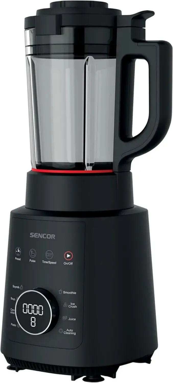 Sencor Multifunktionsmixer mit Heizfunktion, 7 Programme, 8 Klingen, 9 Geschwindigkeiten, Touch-Bedienung, Selbstreinigung, 1.2L