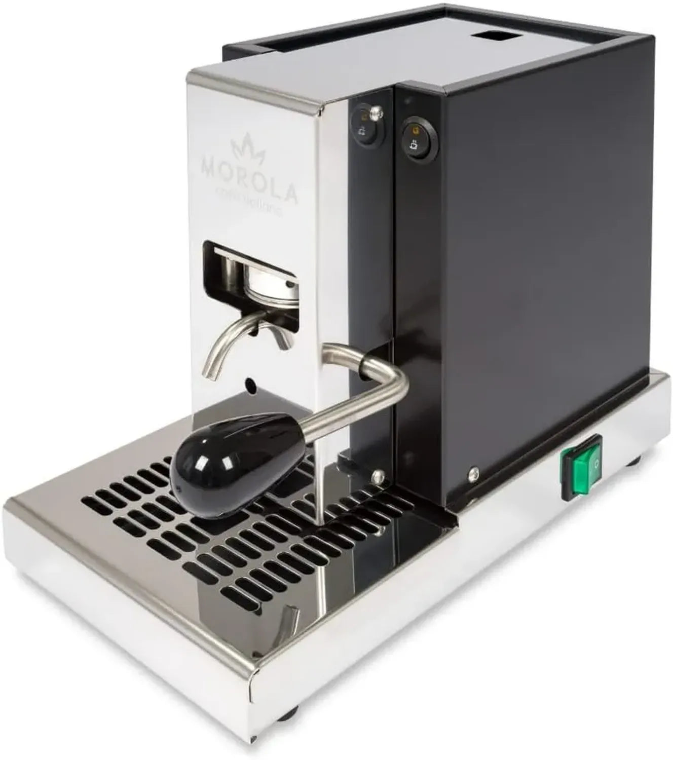 Morola VALE 22 Espressomaschine mit ESE 44 Pads und Moka-Zertifizierung, Edelstahl, Hergestellt in Italien