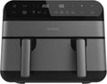 Cecotec Heiße Luftfritteuse Advance 9000 Inox, 2800 W, 9 L, Dual-Zone, Doppelkammer, 8 Programme