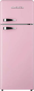 Wolkenstein Retro Kühl-Gefrierkombination 211L Pink Glanz mit 4-Sterne-Gefrierfach und LED