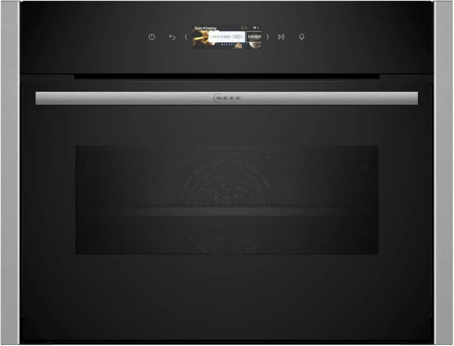 NEFF C24MR21N0 N70 Kompakt-Backofen mit Mikrowelle, Touch-TFT, Inverter, SoftOpen, Favoriten, Home Connect, 60x45cm, Edelstahl