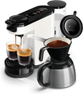 Philips Senseo Switch 2-in-1 Kaffeemaschine, Pad- und Filteroption, 1L Wassertank, für 7 Tassen, Weiß