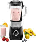 ROMMELSBACHER Hochleistungsmixer MX 1260 mit 8-stufiger Geschwindigkeitsregelung, 22.000 U/min, 1,5 l Glasbehälter, Edelstahlklingen, 1200 Watt, Smoothie- und Ice-Crush-Funktion