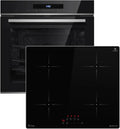 Einbau-Backofenset 60cm: Pyrolyse, Pizzafunktion, Induktionskochfeld, Automatik-Timer