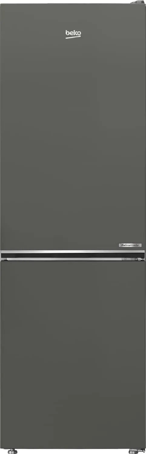 Beko Kühl-Gefrierkombination B7RCNE367HG, 316 Liter, höhenverstellbar, wechselbarer Türanschlag, leise, 210 l Kühlteil, 106 l Gefrierteil, 3 Schubladen, Manhattan Grau