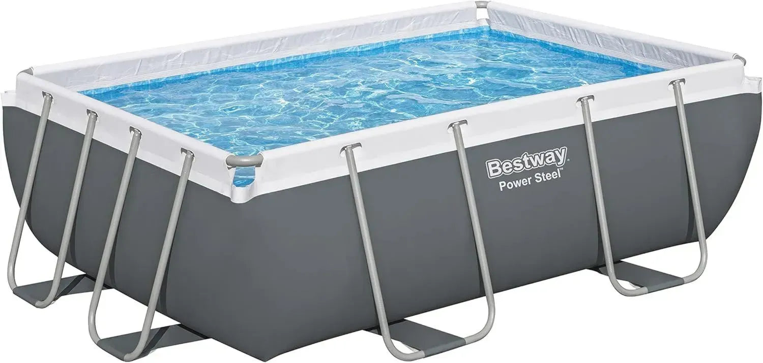Bestway Power Steel Aufstellpool Set 2,82 m x 1,96 m x 84 cm für den Garten