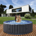 Miweba MSpa Bergen Outdoor-Whirlpool für 4 Personen - Ø 180 cm - Aufblasbares Spa mit 118 Düsen und Fernbedienung - 1077 Liter